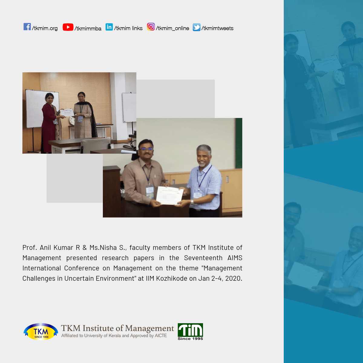 Seventeenth AIMS International Conference On Management At IIM Kozhikode